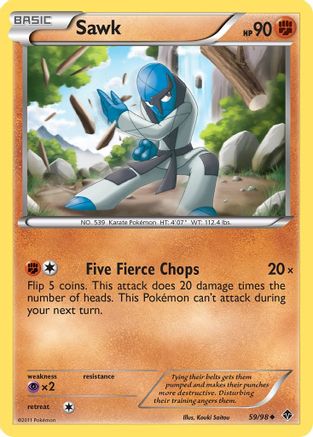 Image of Sawk 059  - Reverse Holofoil Emerging Powers - Uncommon