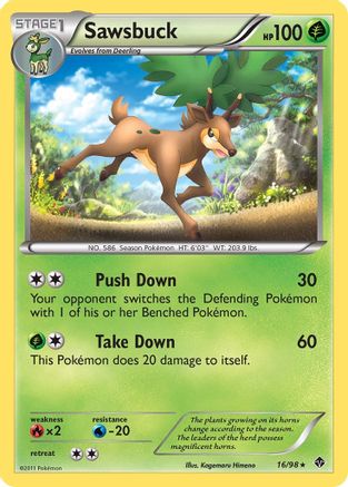 Image of Sawsbuck 016  Emerging Powers - Rare