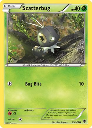 Image of Scatterbug 015  - Reverse Holofoil XY Base Set - Common