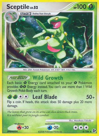 Image of Sceptile 008/106  - Reverse Holofoil Great Encounters - Holo Rare