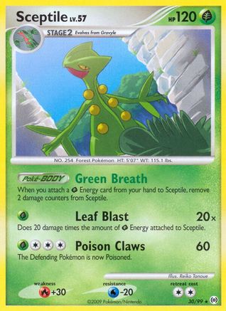 Image of Sceptile (30) 030  - Reverse Holofoil Arceus - Rare