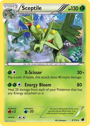 Image of Sceptile 008  - Holofoil Plasma Freeze - Holo Rare