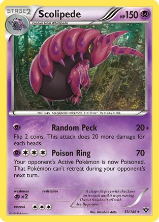 Image of Scolipede 053  - Reverse Holofoil XY Base Set - Rare