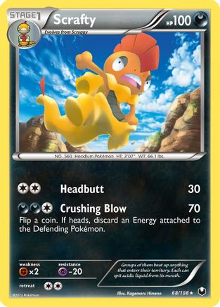 Image of Scrafty 068  - Reverse Holofoil Dark Explorers - Rare