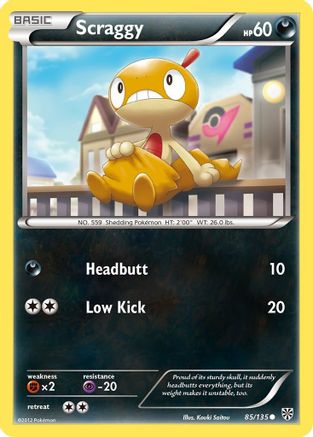 Image of Scraggy 085  - Reverse Holofoil Plasma Storm - Common