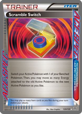Image of Scramble Switch 129/135  - Holofoil Plasma Storm - Rare Ace