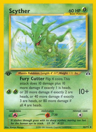 Image of Scyther 046/75  - 1st Edition Neo Discovery - Uncommon