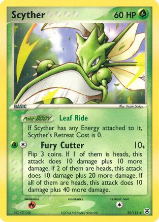 Image of Scyther 029  - Reverse Holofoil FireRed & LeafGreen - Rare