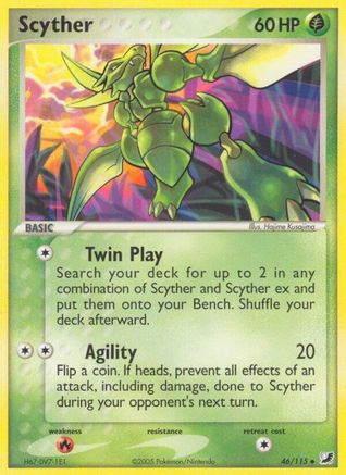 Image of Scyther 046  - Reverse Holofoil Unseen Forces - Uncommon