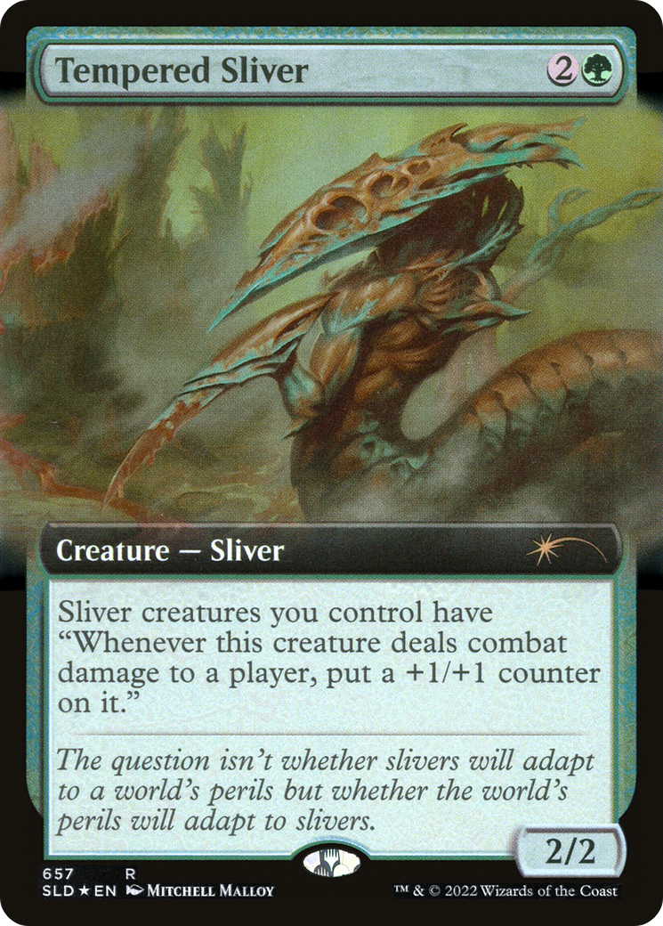 Image of Tempered Sliver (Extended Art) (SLD-657) - Secret Lair Drop: (Extended Art) Foil
