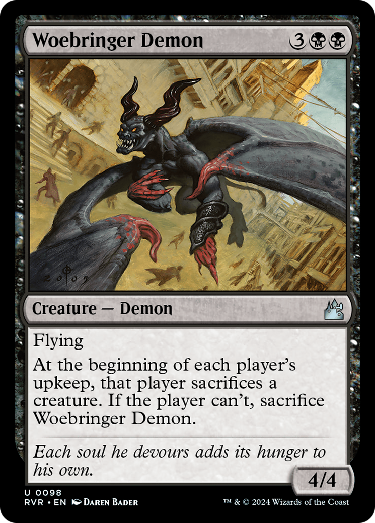 Image of Woebringer Demon (RVR-098) - Ravnica Remastered Foil