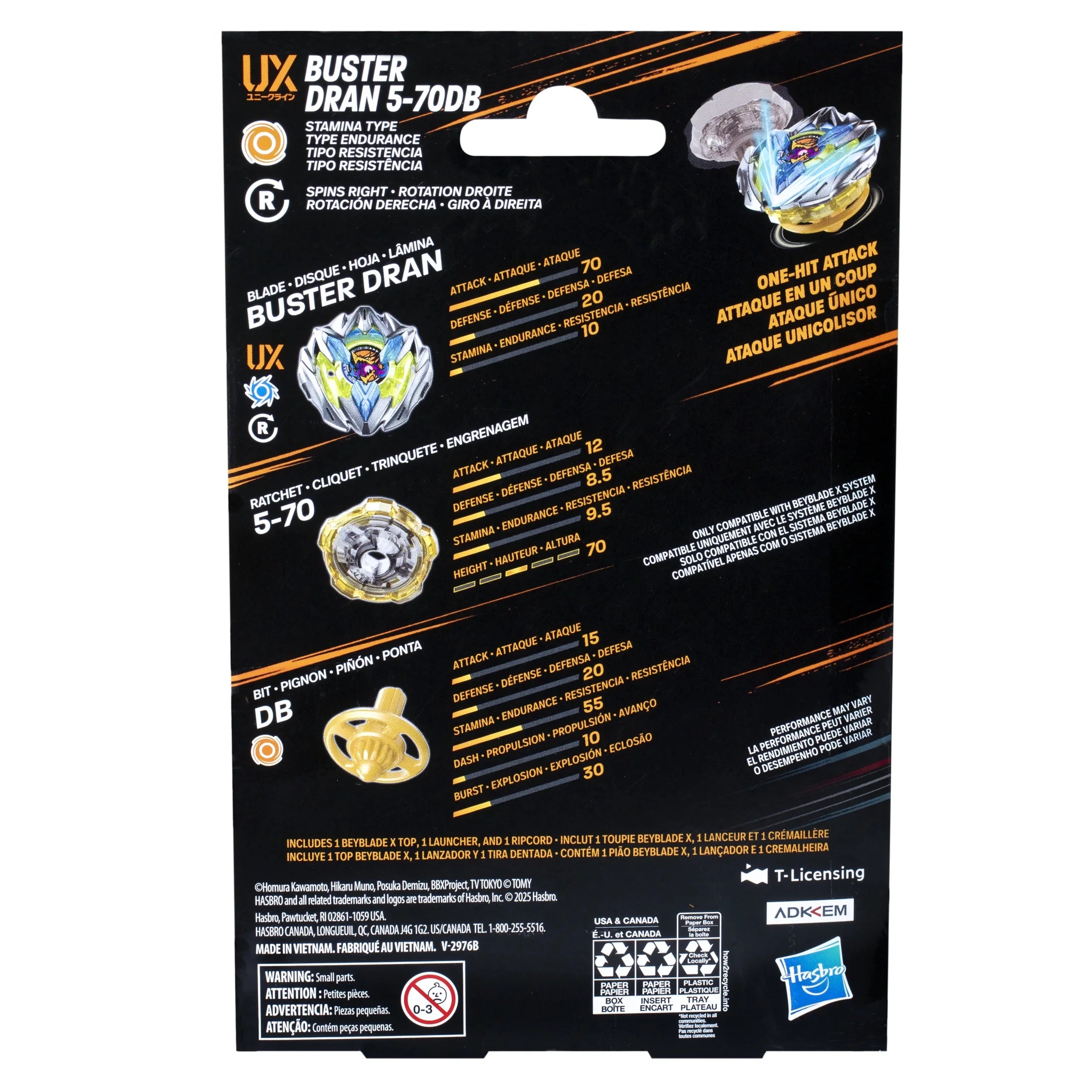 HASBRO Buster Dran 5-70DB Beyblade X Starter