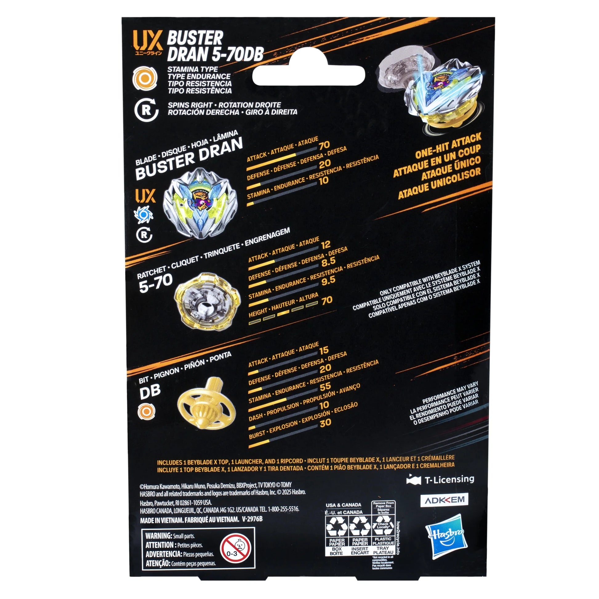 HASBRO Buster Dran 5-70DB Beyblade X Starter