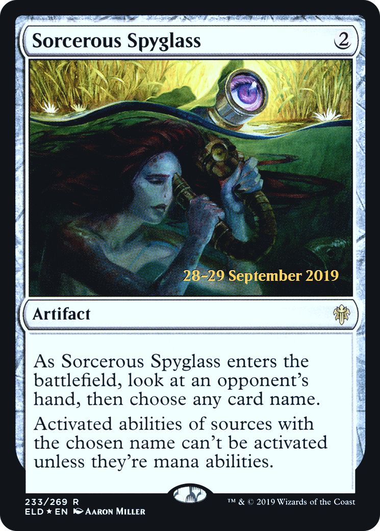 Image of Sorcerous Spyglass (ELD) (PRE-233S) - Throne of Eldraine Promos Foil