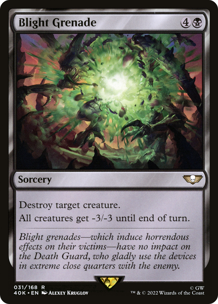 Image of Blight Grenade (40K-031) - Warhammer 40,000 Commander