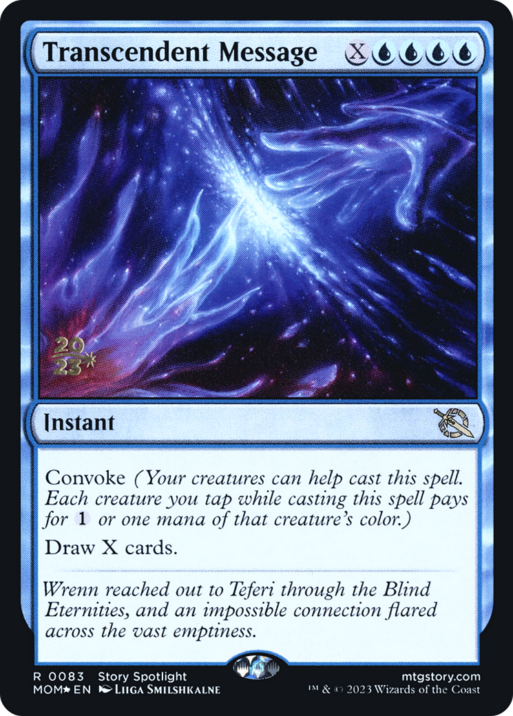 Image of Transcendent Message (PRE-083) - March of the Machine Promos Foil
