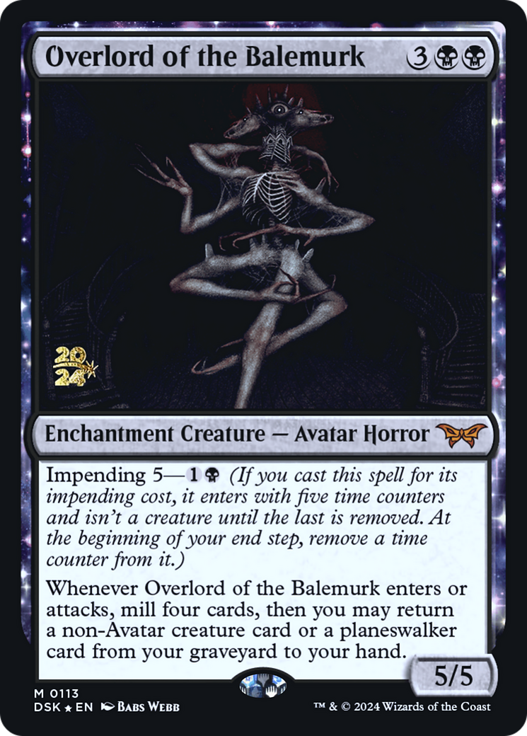 Image of Overlord of the Balemurk (PRE-113) - Duskmourn: House of Horror Promos: (enchantment) Foil