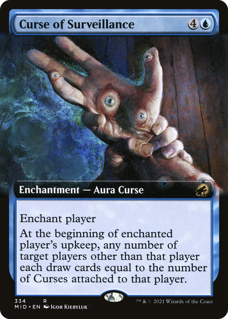 Image of Curse of Surveillance (Extended Art) (MID-334) - Innistrad: Midnight Hunt: (Extended Art) Foil