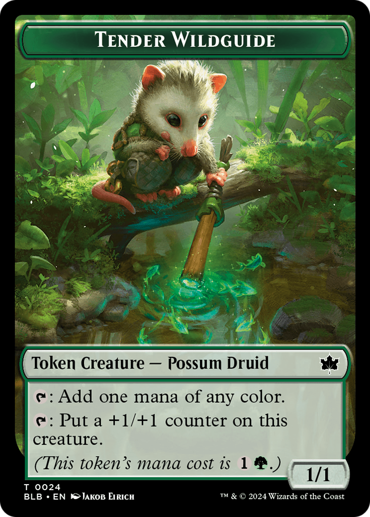 Image of Tender Wildguide Token (BLB-024) - Bloomburrow Tokens