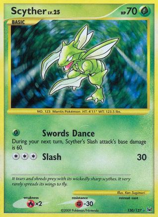 Image of Scyther 130  - Holofoil Platinum - Secret Rare