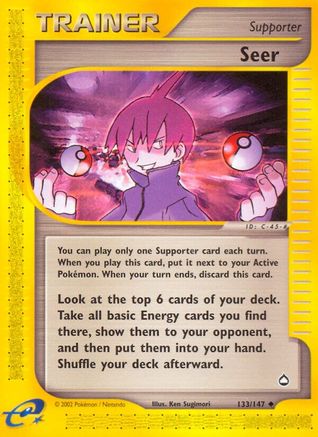 Image of Seer 133  - Reverse Holofoil Aquapolis - Uncommon