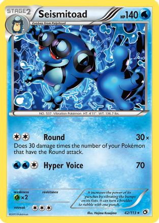 Image of Seismitoad 042  - Reverse Holofoil Legendary Treasures - Rare