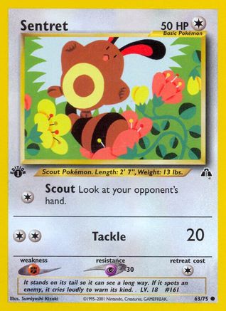 Image of Sentret 063/75  - 1st Edition Neo Discovery - Common