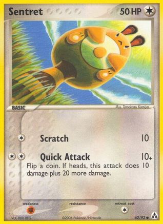 Image of Sentret 062/92  - Reverse Holofoil Legend Maker - Common