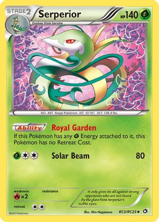 Image of Serperior RC3/RC25  - Holofoil Legendary Treasures Radiant Collection - Uncommon