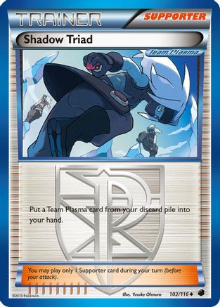 Image of Shadow Triad (Team Plasma) 102/116  - Reverse Holofoil Plasma Freeze - Uncommon
