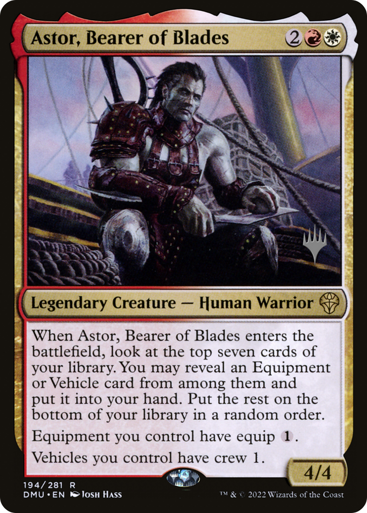 Image of Astor, Bearer of Blades (PPDMU-194) - Dominaria United Promos Foil