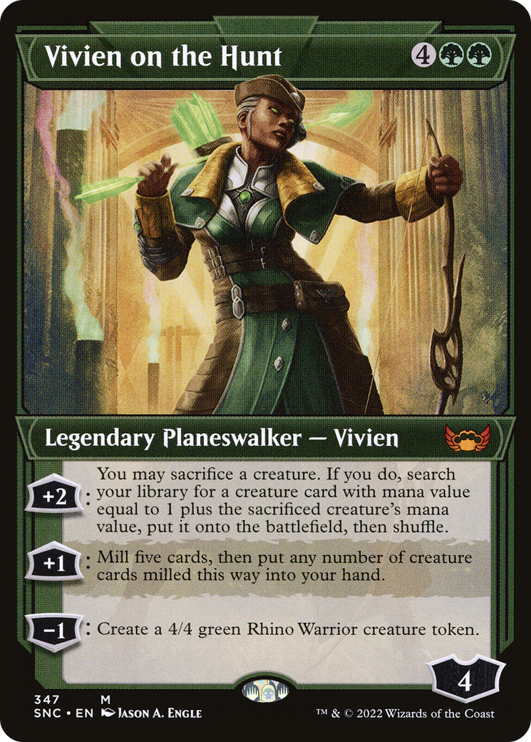 Image of Vivien on the Hunt (Showcase) (SNC-347) - Streets of New Capenna: (Showcase) Foil