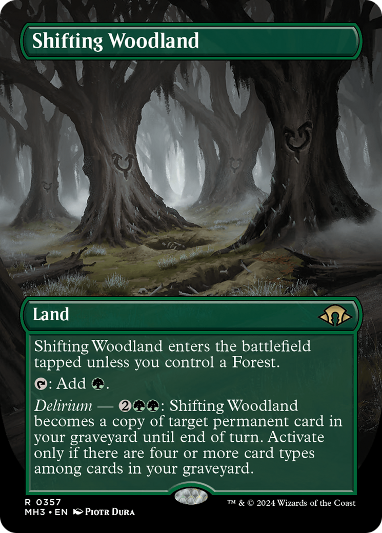Image of Shifting Woodland (Borderless) (MH3-357) - Modern Horizons 3 (Borderless) Foil