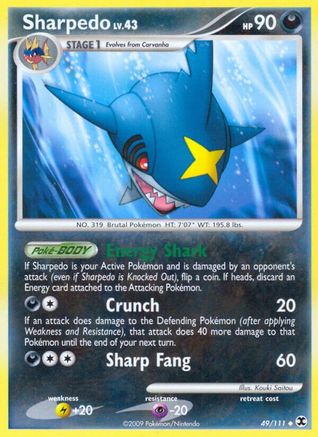 Image of Sharpedo 049  - Reverse Holofoil Rising Rivals - Uncommon