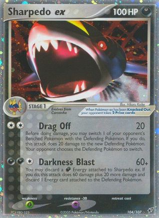 Image of Sharpedo ex 104  - Holofoil Deoxys - Ultra Rare