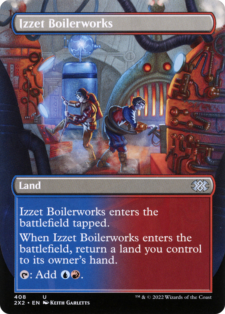 Image of Izzet Boilerworks (Borderless) (2X2-408) - Double Masters 2022 (Borderless) Foil