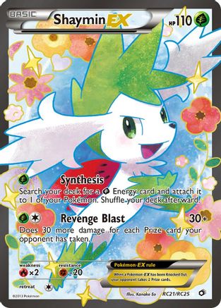 Image of Shaymin EX (Full Art) RC21/RC25  - Holofoil Legendary Treasures Radiant Collection - Ultra Rare