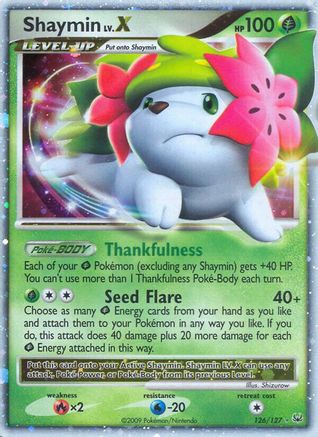 Image of Shaymin Lv.X (Land Forme) 126  - Holofoil Platinum - Ultra Rare