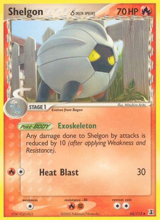 Image of Shelgon 054/113  - Reverse Holofoil Delta Species - Uncommon