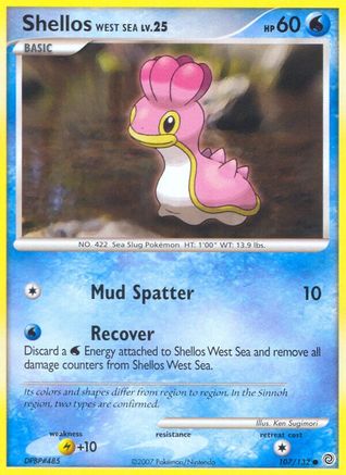 Image of Shellos West Sea 107  - Reverse Holofoil Secret Wonders - Common