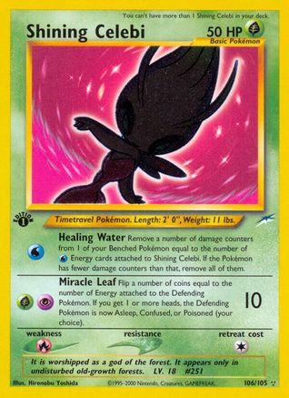 Image of Shining Celebi 106  - Unlimited Holofoil Neo Destiny - Secret Rare