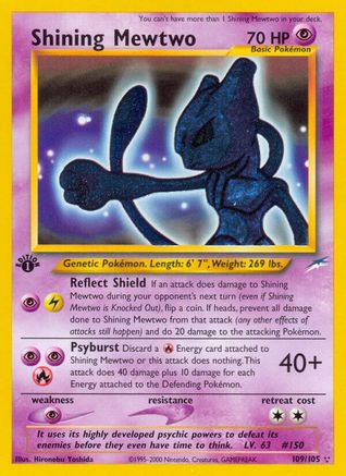 Image of Shining Mewtwo 109  - 1st Edition Holofoil Neo Destiny - Secret Rare