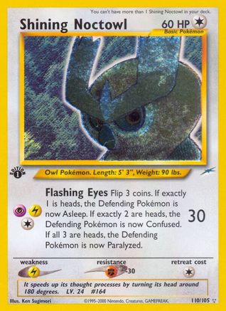 Image of Shining Noctowl 110  - 1st Edition Holofoil Neo Destiny - Secret Rare