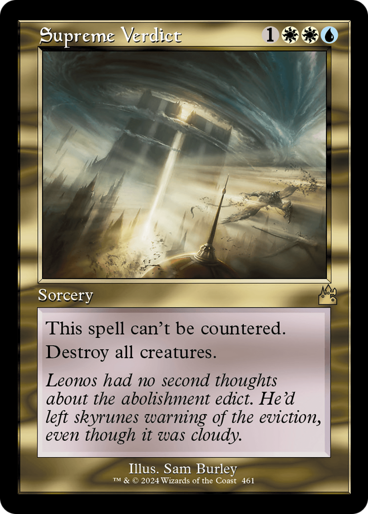 Image of Supreme Verdict (Retro Frame) (RVR-461) - Ravnica Remastered Foil