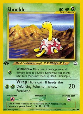 Image of Shuckle 072/111  - 1st Edition Neo Genesis - Common