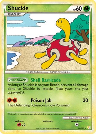 Image of Shuckle 011  - Reverse Holofoil HeartGold SoulSilver - Holo Rare