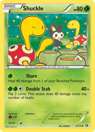 Image of Shuckle 003/113  - Reverse Holofoil Legendary Treasures - Uncommon