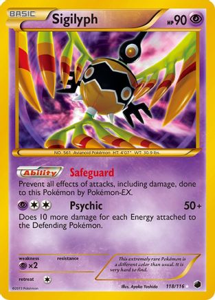 Image of Sigilyph 118  - Holofoil Plasma Freeze - Secret Rare