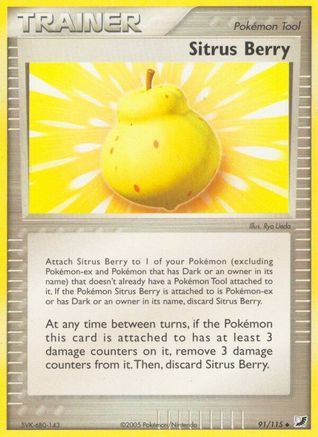 Image of Sitrus Berry 091  Unseen Forces - Uncommon