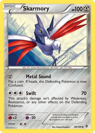 Image of Skarmory (96) 096  - Reverse Holofoil Boundaries Crossed - Uncommon